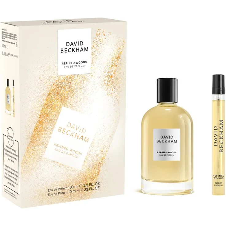 David Beckham Refined Woods Geschenkset, Herren-Duftset mit 100 ml Eau de Parfum und 10 ml Mini-Ausgabe