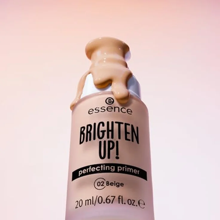 essence BRIGHTEN UP! Perfecting Primer, flüssiger Make-up Primer in 02 Beige, 20 ml, vegan und glättend – Bild 6