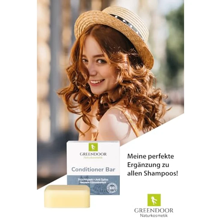 GREENDOOR Naturkosmetik Shampoo Bar Zitronenverbene 75g - Festes mildes Haarshampoo ohne Silikone, vegan mit Bio Sheabutter & Aloe Vera, natürliche Haarpflege unisex – Bild 5