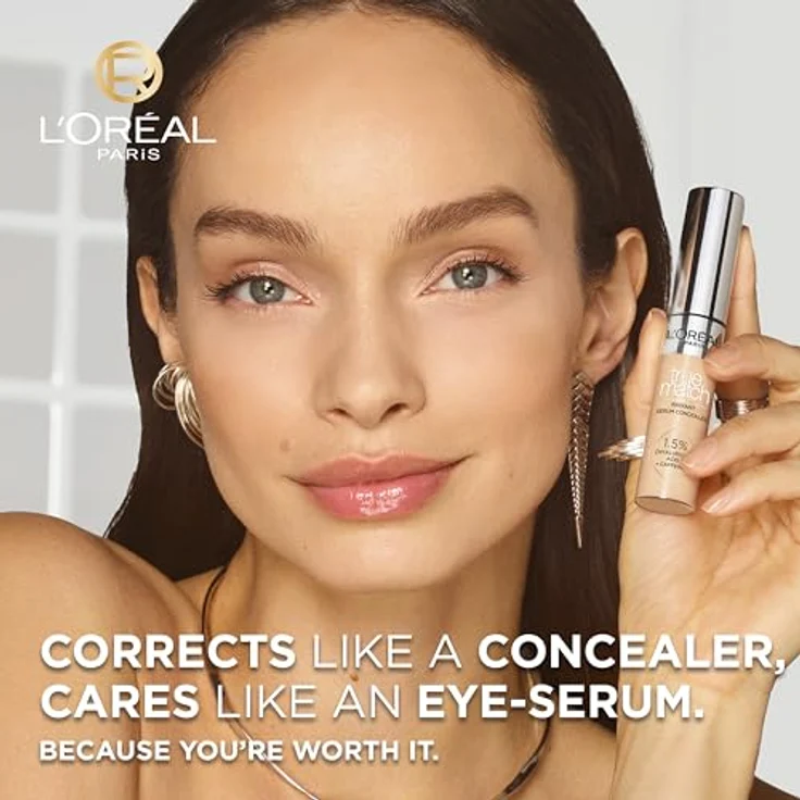 L'ORÉAL PARIS True Match Radiant Serum Concealer mit hoher Deckkraft und Hyaluronsäure, 6 ml – Bild 3