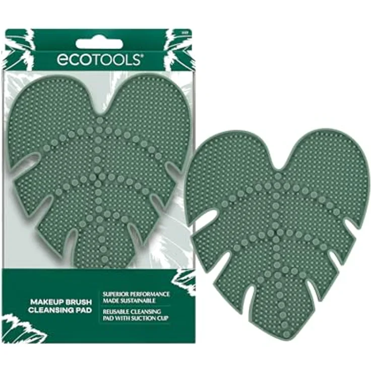 EcoTools Makeup Brush Cleansing Pad, Reinigungsmatte mit Saugnapf für gründliche Pinselreinigung, 1 Stück
