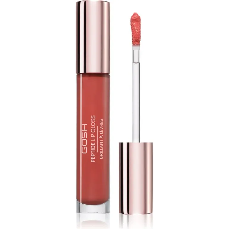 GOSH COPENHAGEN Peptide Lip Gloss Lipgloss mit Peptiden, hochglänzend, Farbton 003 Vintage, 7 ml