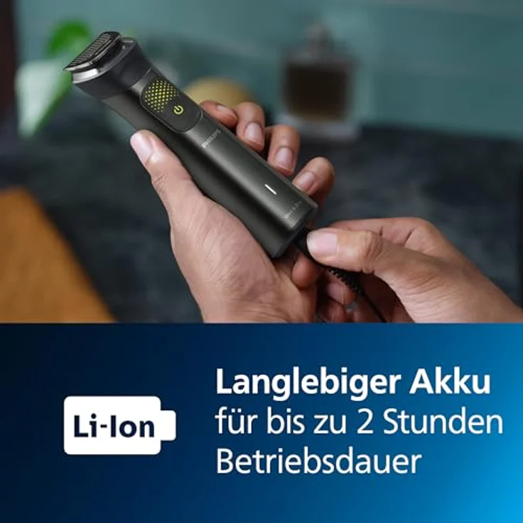 Philips Multigroom Serie 9000 MG9530/15, 13-in-1 Barttrimmer und Haarschneider, wasserfest, 27 Längenschritte, ergonomischer Griff, Schnellladung – Bild 6