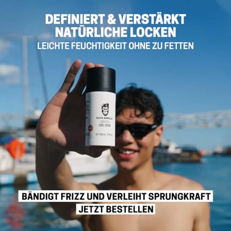 Slick Gorilla Lockencreme, leichte Lockencreme für Definition & Anti-Frizz, 100 ml, vegan und tierversuchsfrei – Bild 4