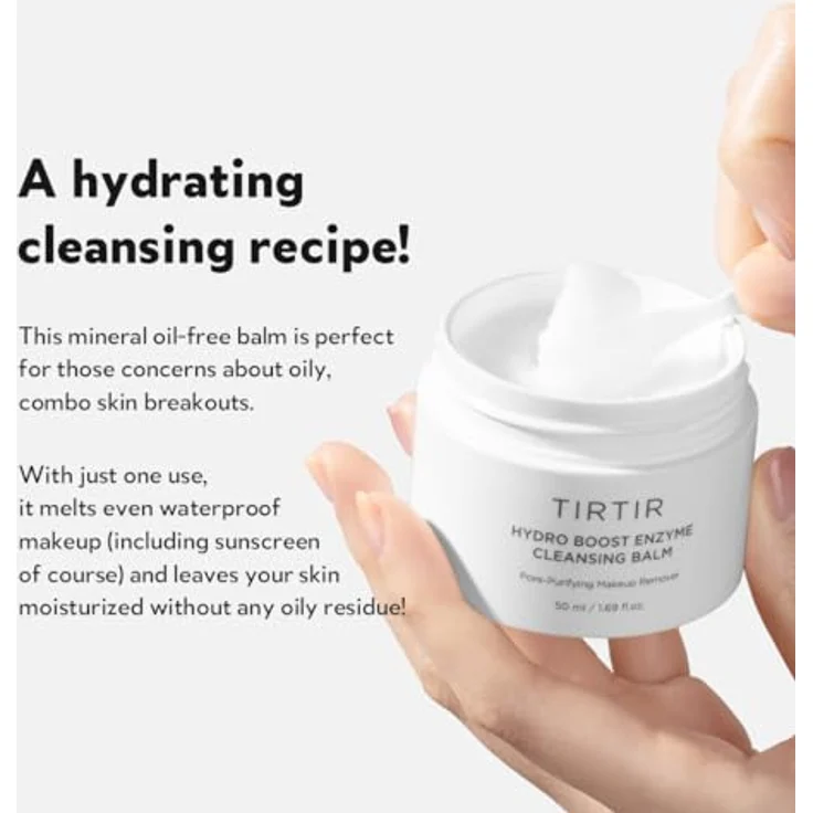 TIRTIR Hydro Boost Enzyme Cleansing Balm, Gesichtsreinigung Balsam für klare und glatte Haut, 50 ml – Bild 5