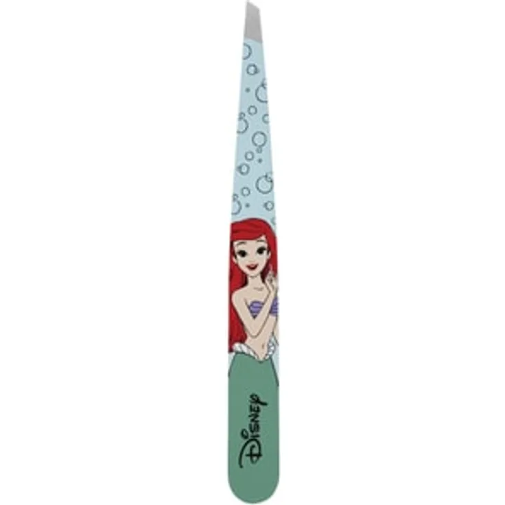 Tweezerman Disney's Ariel Slant Tweezer, präzise schräge Pinzette für perfekte Brauenformung, handgefeilte Spitzen