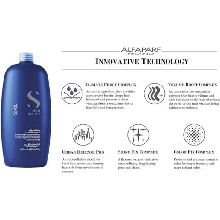 AlfaParf Milano Semi di Lino Volumizing Low Shampoo 1000 ml – Bild 4