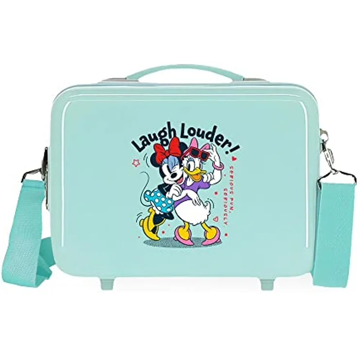 Disney Minnie Teen Kulturbeutel, anpassbar, mit Umhängetasche, Blau, 29 x 21 x 15 cm, starr, ABS, 9,14 l
