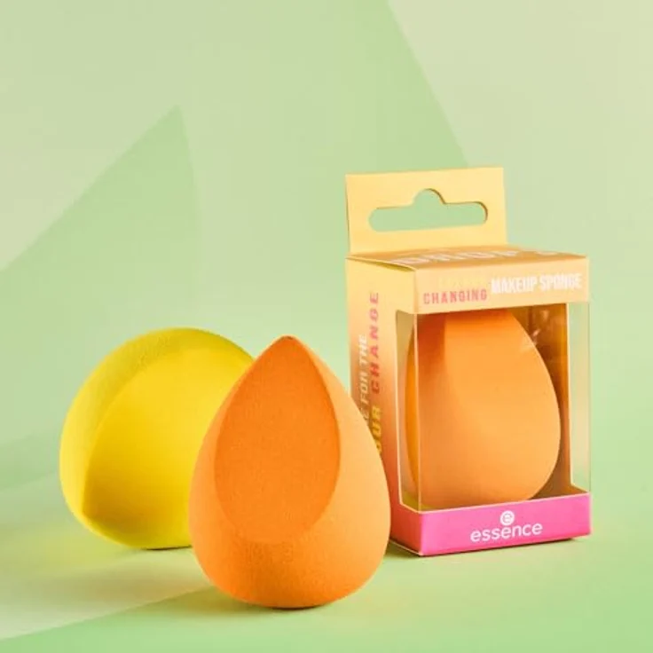 essence cosmetics MY ARTSY DROPS makeup sponge, Make-up Schwämmchen, Nr. 05, Orange, vegan, Nanopartikel frei, 1er Pack – Bild 3