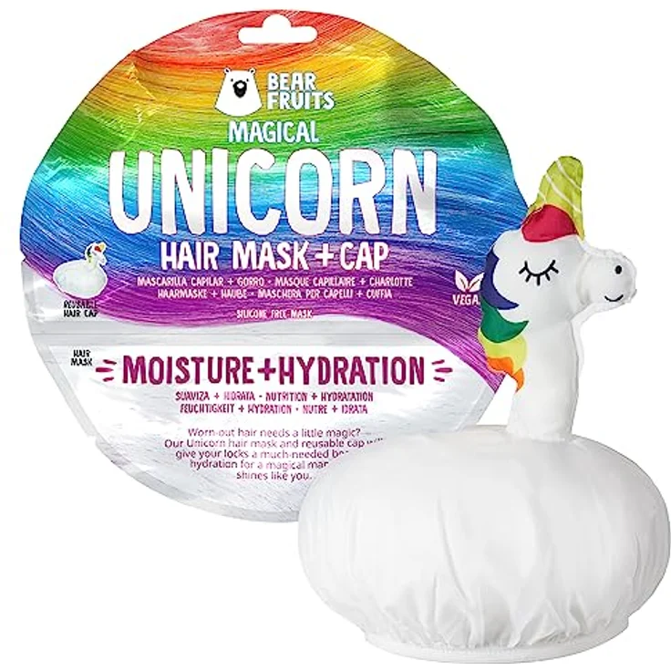 Bear Fruits Magische Feuchtigkeits-Haarmaske 20 ml + Unicorn-Haube – Bild 1