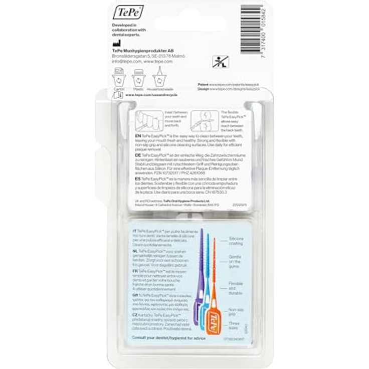 TePe EasyPick Dental Stick - Für eine einfache tägliche Anwendung zwischendurch und unterwegs 1 x 36 Stück inklusive praktischem Taschenetui Interdentalbürsten – Bild 3