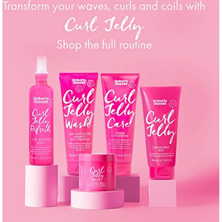 Umberto Giannini Curls Starter Kit, Curl Jelly Trio mit Shampoo, Conditioner und Scrunching Jelly, 3 x 50 ml – Bild 9