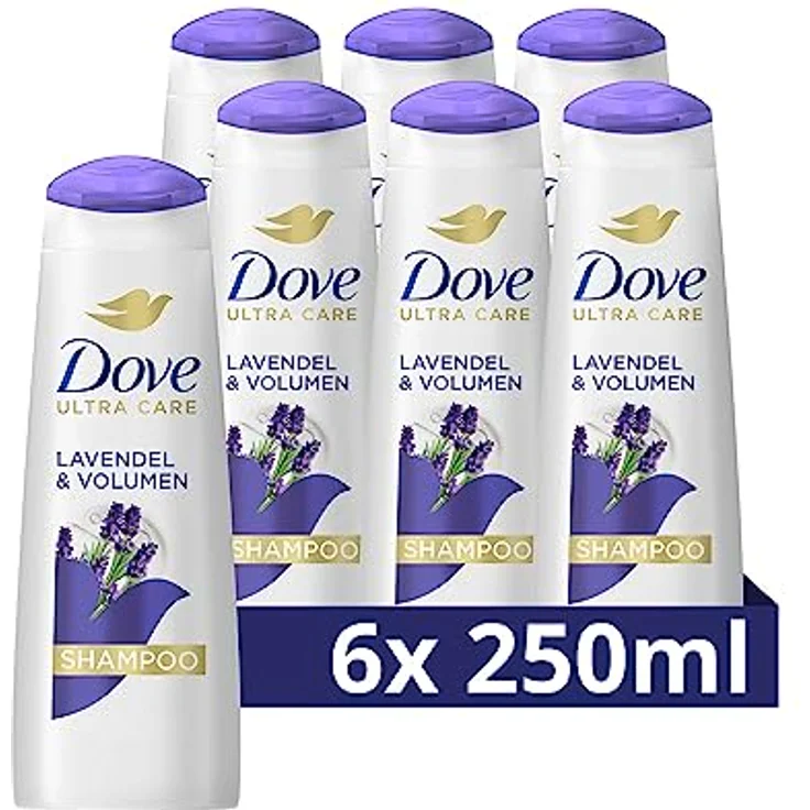 Dove Ultra Care Shampoo Lavendel & Volumen Haarpflege für feines Haar Shampoo verleiht lebendiges Volumen & Fülle 250ml 6 Stück – Bild 1