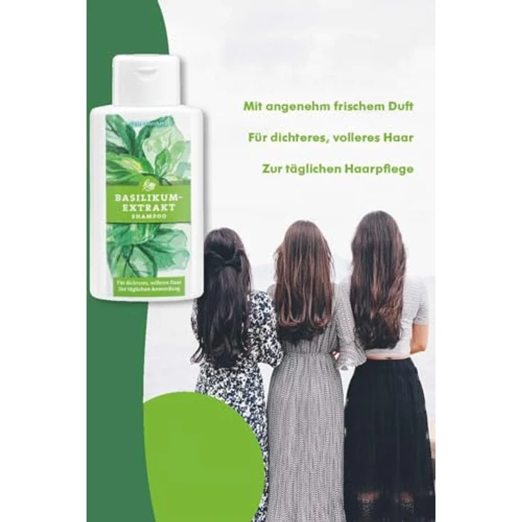 Kräuterhaus Sanct Bernhard Basilikum Shampoo, 250ml, für dichteres & volleres Haar, mit Koffein & Zink, Made in Germany – Bild 2