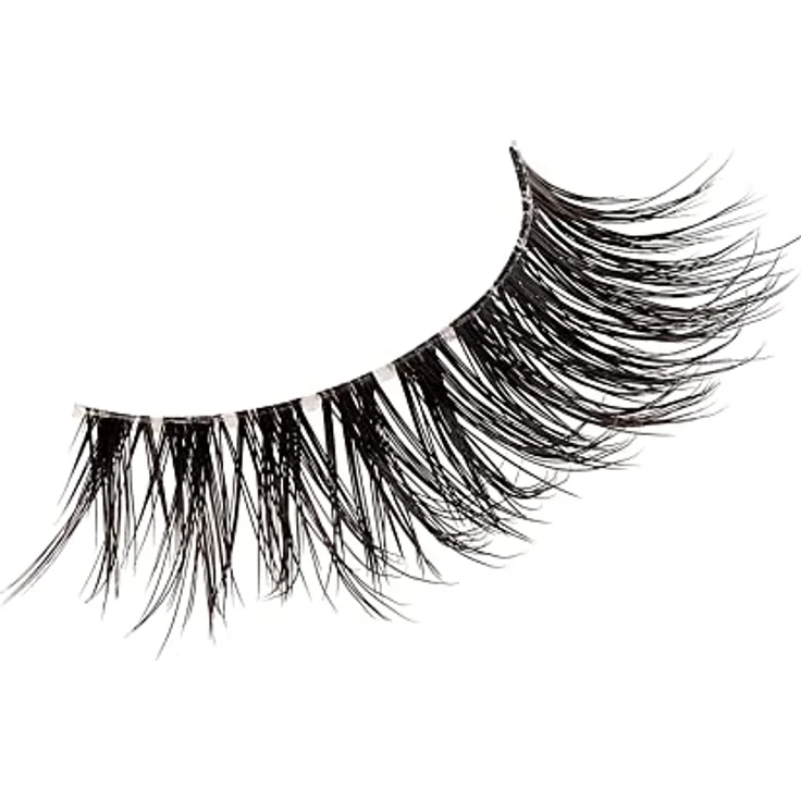 KISS Lash Couture LuXtensions Collection 1 Paar Fake Lashes, Royal Silk, leichte und flexible Faux-Mink-Wimper mit superschlankem Wimpernband, inklusive Wimpernkleber – Bild 4