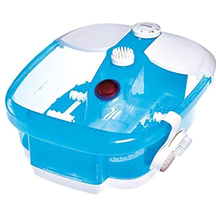 Promed FB-100 Fußsprudelbad, Fußbad mit Sprudel- und Vibrationsmassage, Rotlichtfeld, Warmhaltefunktion inkl. 3 Pediküreaufsätze, Fußpflege-Fuss Spa, geeignet bis Schuhgröße 46 – Bild 2