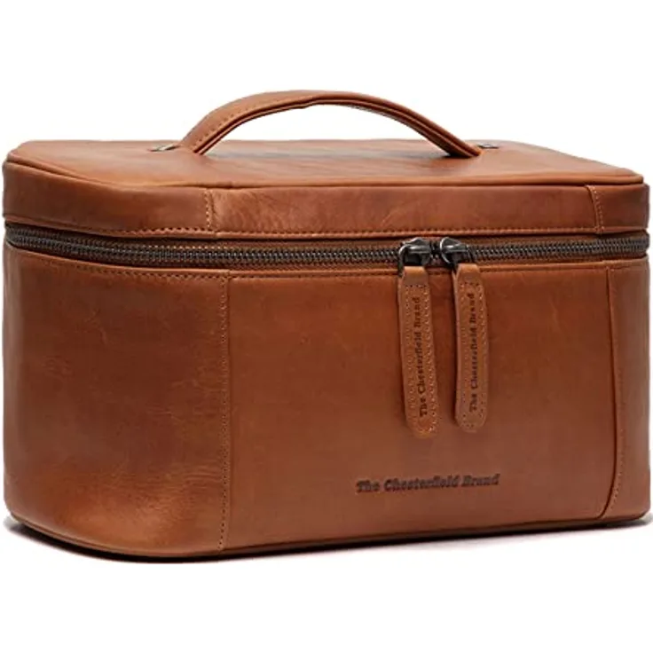 The Chesterfield Brand Limone - Kulturbeutel 29 cm Cognac, standfähig mit toller Öffnung