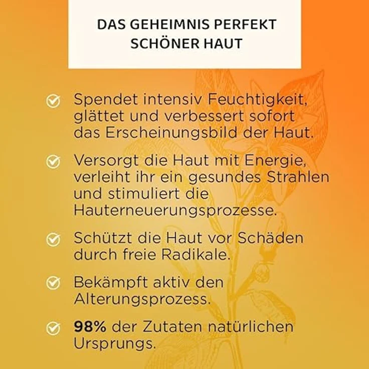 Eveline Cosmetics C-Perfection Intensive Anti-Aging Creme 40+ mit Ferulasäure, Vitamin C und Tri-Kollagen, 50 ml, für Tag- und Nachtgebrauch – Bild 3