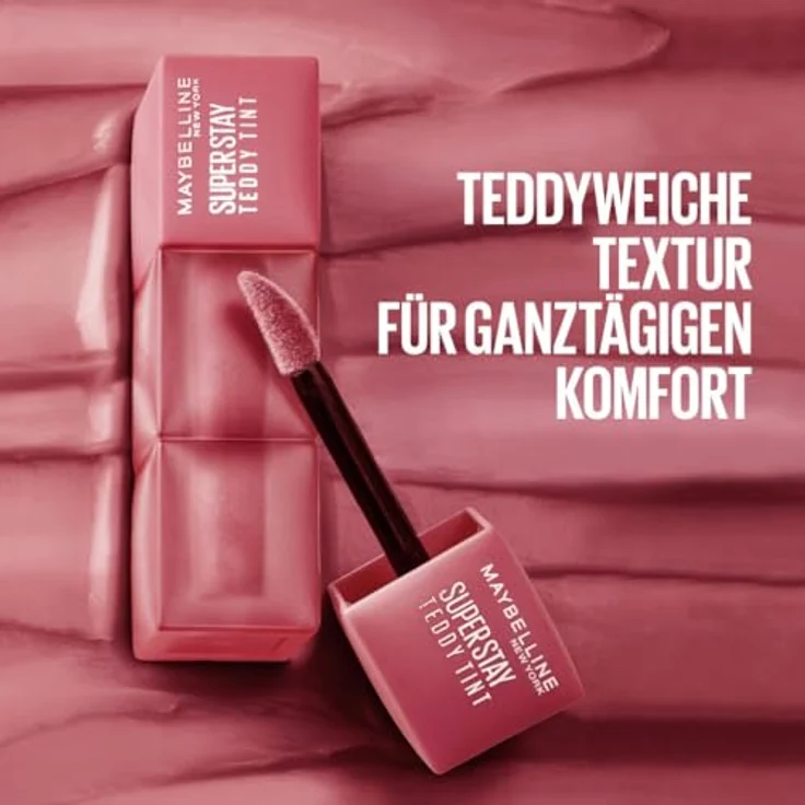 Maybelline New York Superstay Teddy Tint Lippenstift 100 Kitten Heel, soft-matte Formel mit langanhaltender Wirkung und ohne Abfärben – Bild 11