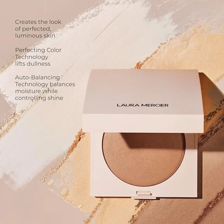 Laura Mercier Real Flawless Luminous Perfecting Powder, Puder 7,5 g, Translucent, hochdeckend mit hautschmeichelnder Formel und Auto-Balancing-Technologie – Bild 5