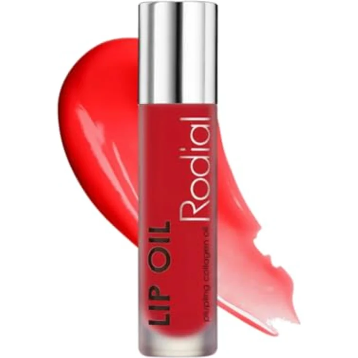 Rodial Plumping Collagen Lip Oil Cherry 4 ml, Vegan Lippenöl mit Macadamia- und Jojobaöl, tiefenwirksame Feuchtigkeit für vollere und glänzende Lippen – Bild 1