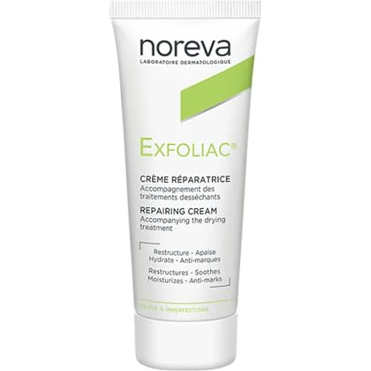 NOREVA Exfoliac Repairing Cream 40 ml, Gesichtscreme für intensive Hautregeneration – Bild 1