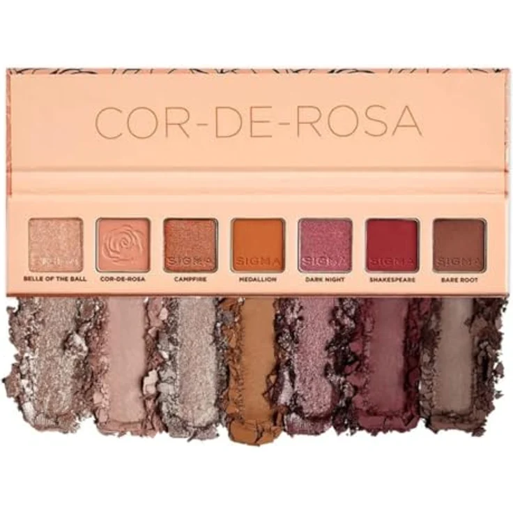 Sigma Beauty Cor-de-Rosa Lidschattenpalette, 7,56 g, vegane Farben mit schimmernd-mattem Effekt für vielseitige Make-up-Looks – Bild 1