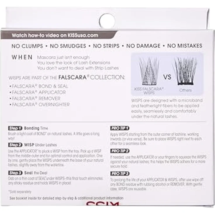 KISS Falscara Eyelash Künstliche Wimpern Wisp Multi 01 – Bild 3