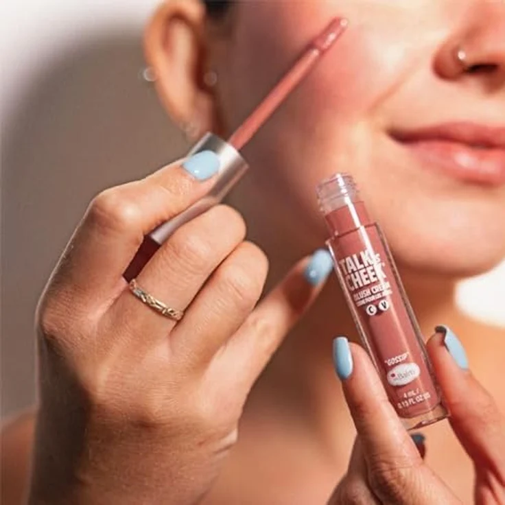 theBalm Talk is Cheek Creme-Rouge, Farbton Lecture, 4 ml, für eine natürliche Wangenröte und strahlenden Teint – Bild 4