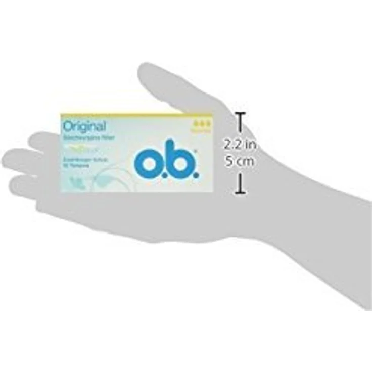 o.b. Original Tampons Normal, für mittlere bis stärkere Periode, mit StayDry Technologie und 100% pflanzlich basierten Kern, gynäkologisch getestet – Bild 3