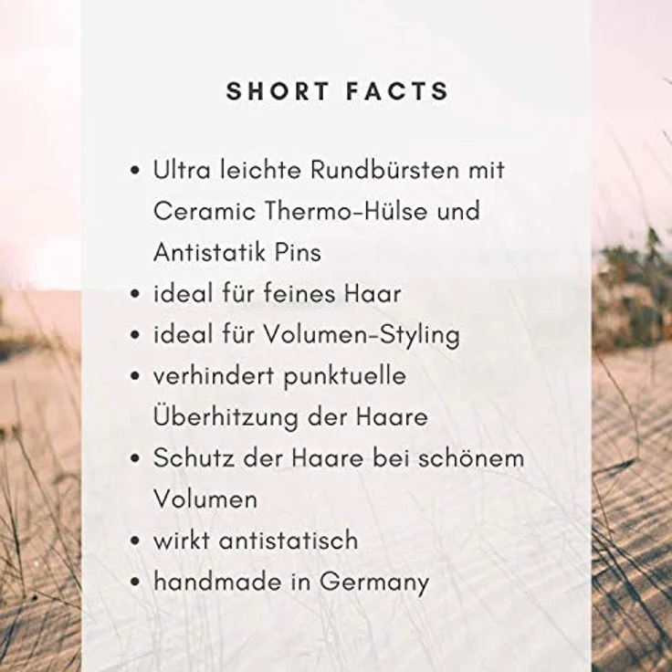 genuine haircare - VOLUME STYLER L Rundbürste für 16-24 cm langes Haar, ultraleicht mit Ceramic Thermo-Hülse, antistatisch, für Volumen-Styling, schwarz – Bild 5