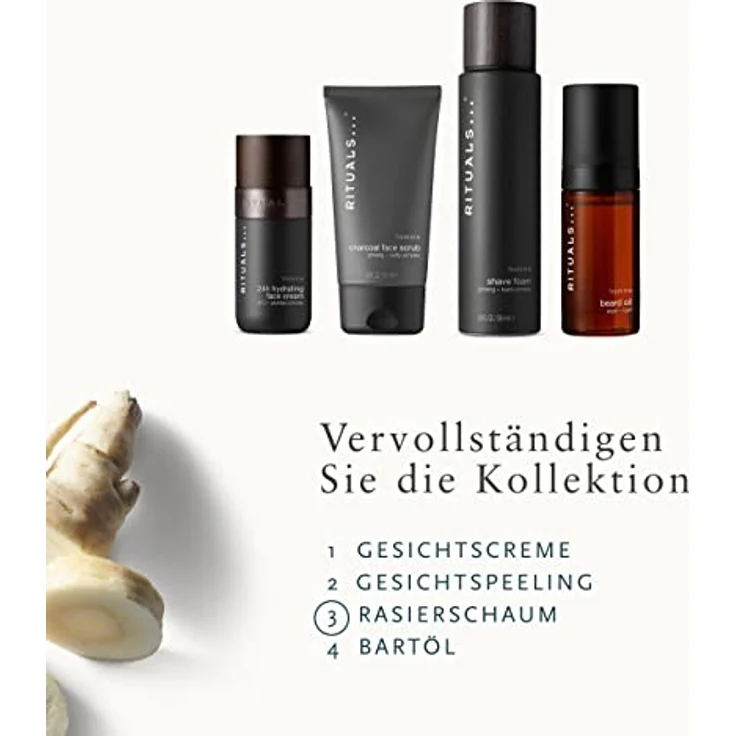 Rituals Homme Collection Shave Foam, Rasierschaum mit Ginseng-Hydra-Komplex, 200 ml, für alle Hauttypen – Bild 6