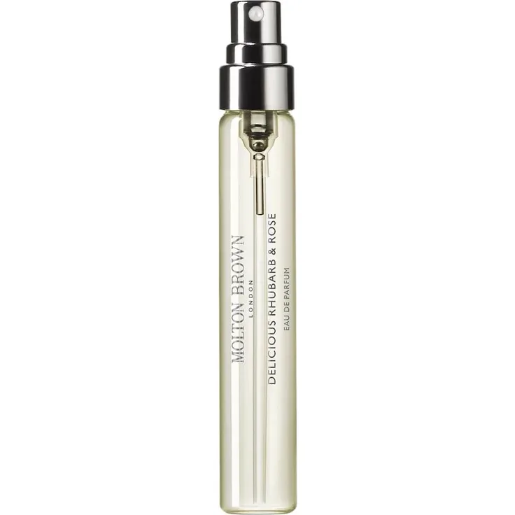 Molton Brown Delicious Rhubarb & Rose, Eau de Parfum Travel Case Refill 1 ml mit süßer Litschi und Pfingstrose