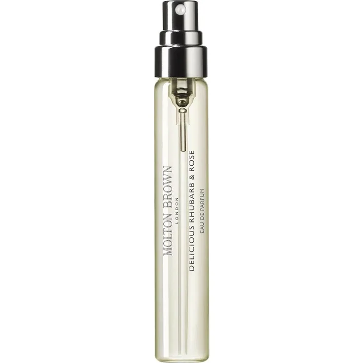 Molton Brown Delicious Rhubarb & Rose, Eau de Parfum Travel Case Refill 1 ml mit süßer Litschi und Pfingstrose