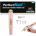 MAVURA Maniküre-Pediküre-Set PerfectNail Elektrisches Maniküre Profi Set Pediküre Nagelfräser, Nagelfeile Kit elektrisch - Preisvergleich