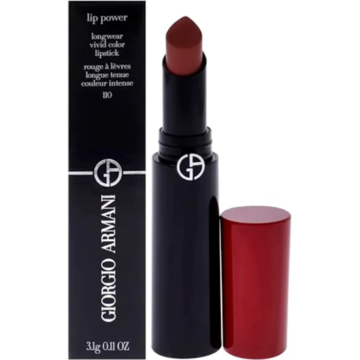 GIORGIO ARMANI Lip Power Nr.110 Mania, 3,1 g - Satinierte Lippenfarbe mit langanhaltender Deckkraft