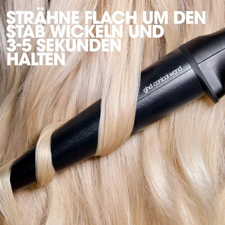 ghd chronos curve conical wand, professioneller Lockenstab in Schwarz mit 23-28 mm Durchmesser, HD Curl-responsive Technologie, bis zu 3x schnellere Ergebnisse für Beach Waves, ideal für alle Haarlängen – Bild 5