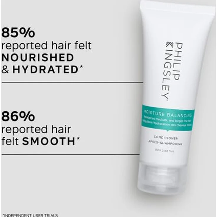 Philip Kingsley Moisture Balancing Combination Conditioner, feuchtigkeitsspendender Conditioner für Glasur, Weichheit und ausgewogene Feuchtigkeit, 75ml – Bild 2