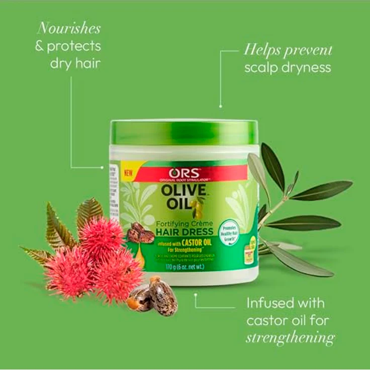 ORS Olive Oil Fortifying Crème für Haare 170g - Feuchtigkeitsspendende Haarcreme mit Olivenöl, Distelöl und Brennnessel-Extrakt für gesundes Haarwachstum und starke Haarfollikel – Bild 5