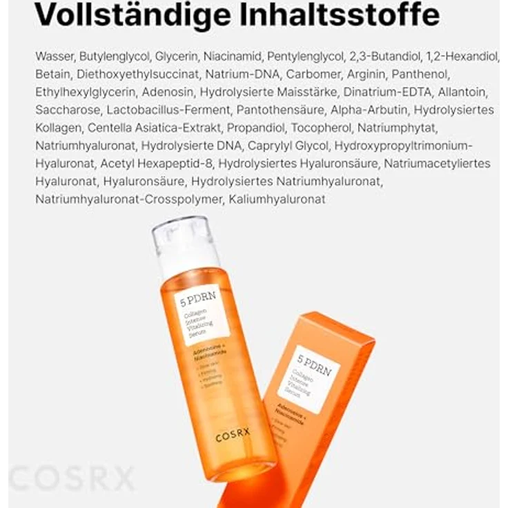 COSRX 5 PDRN Collagen Intense Vitalizing Serum 100ml – Glow-Serum mit Kollagen, Hyaluronsäure, straffend und feuchtigkeitsspendend – Bild 9