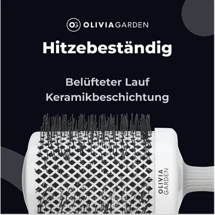 Olivia Garden - Expert Blowout Shine Haarbürste, Weiß und Grau, 80 – Bild 5