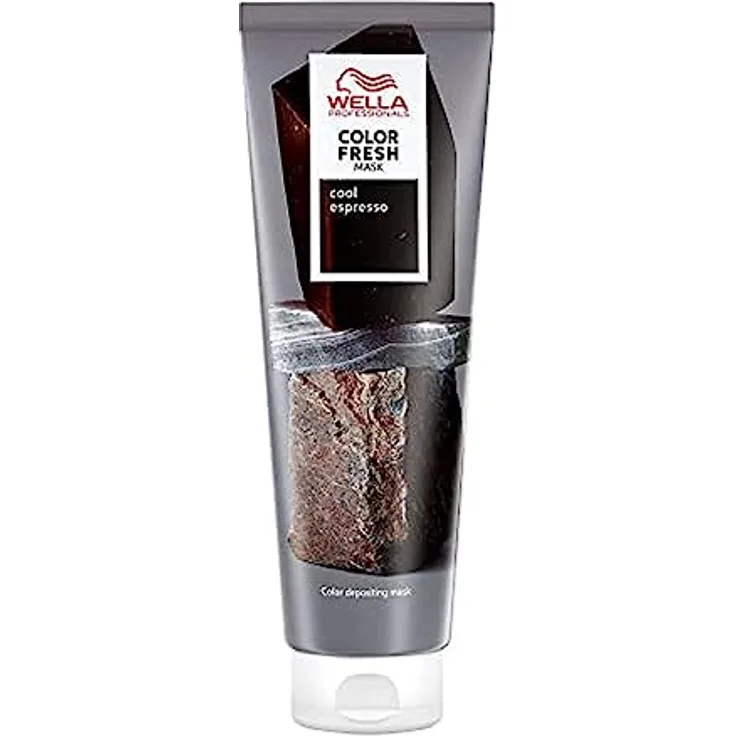 Wella Professionals Color Fresh Mask Cool Espresso – Haarkur zum Beleben und Verändern der Haarfarbe – pflegende Tönung mit Avocadoöl – für dunkles und schwarzes Haar – 150 ml