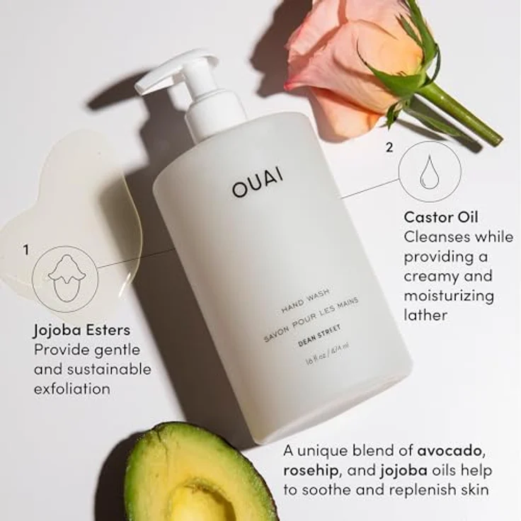 Ouai Hand Wash Dean Street, Handseife Unisex mit erfrischendem Zitrusduft und cremigem Schaum, 437 ml – Bild 3