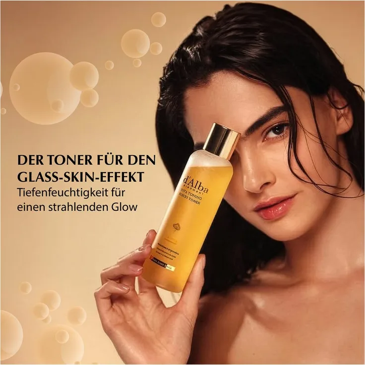 d'Alba Vita Toning Serum Toner, 180 ml, Serum-Toner für strahlenden Teint und intensive Feuchtigkeit