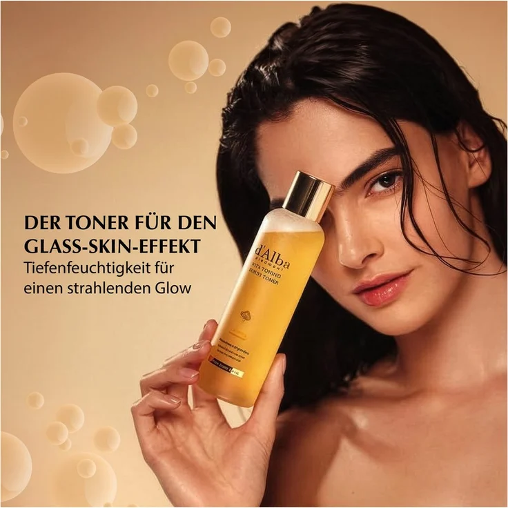 d'Alba Vita Toning Serum Toner, 180 ml, Serum-Toner für strahlenden Teint und intensive Feuchtigkeit