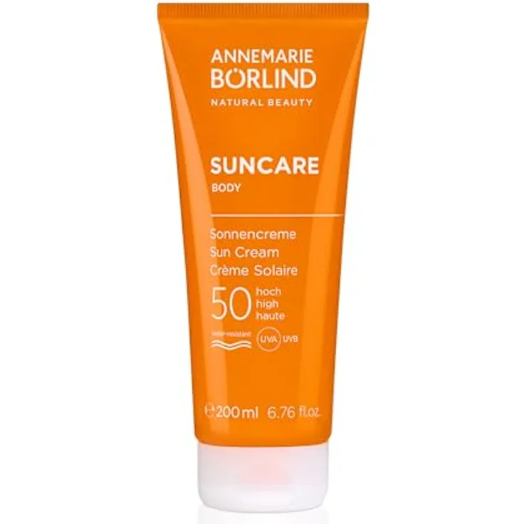 ANNEMARIE BÖRLIND SUNCARE BODY Sonnencreme LSF 50 (200 ml) - Klimaneutral, Made in the Black Forest, frei von Mineralölen, Silikonen und PEG - 200 ml