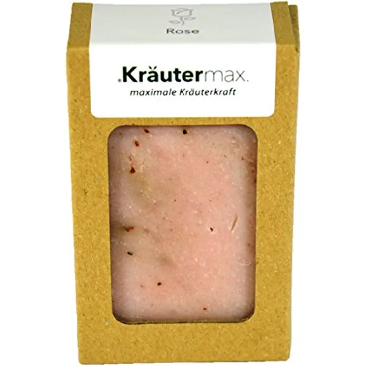 Rose Seife Rosenseife Handgemacht Stück mit Rosenduft und Rose Blätter 1 x 100 g