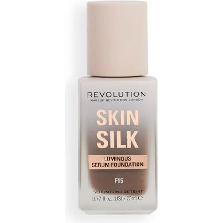 Revolution Beauty London Skin Silk Serum Foundation, Light to Medium Coverage, Contains Hyaluronic Acid, F15, 23ml – Bild 2