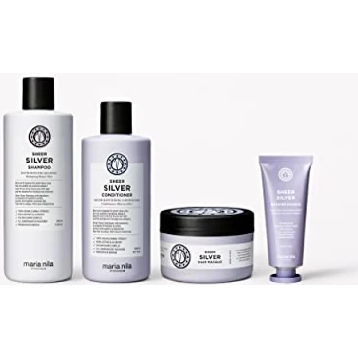 Maria Nila Sheer Silver Booster Masque, 50 ml - Intensivpflege für blondes Haar - Feuchtigkeitsspendende Anti-Gelbstich-Haarmaske - Vegan & Tierfreundlich - Reisegröße – Bild 2