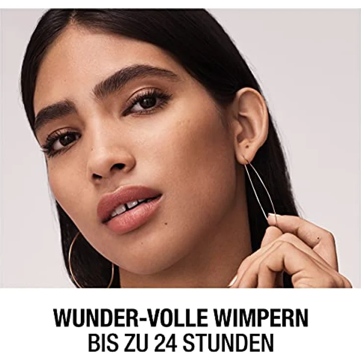 Manhattan Wonder’Full Mascara, Wimperntusche mit Kollagen und Keratin, 11 ml, Schwarzbraun für einen natürlichen Look – Bild 4